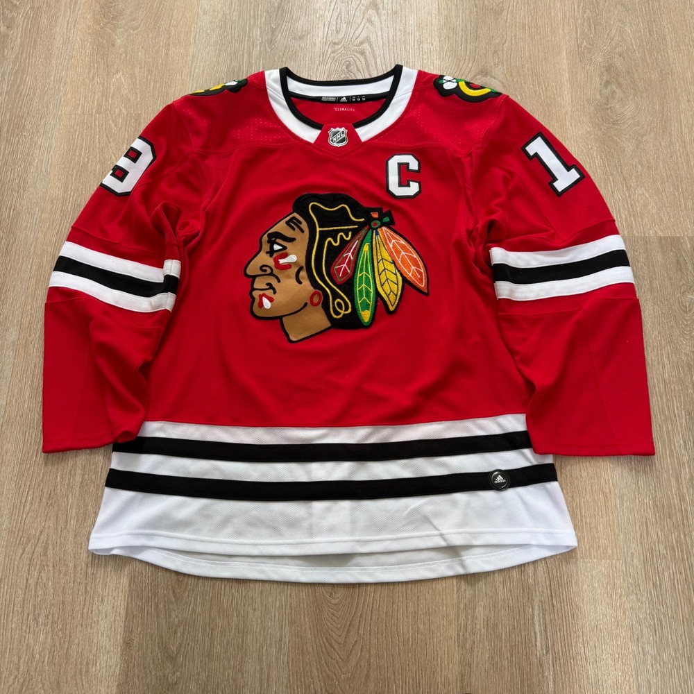 Adidas Chicago Blackhawks Toews Hockey Jersey Mens 54 Red Authentic NHL 19 - Picture 2 of 10